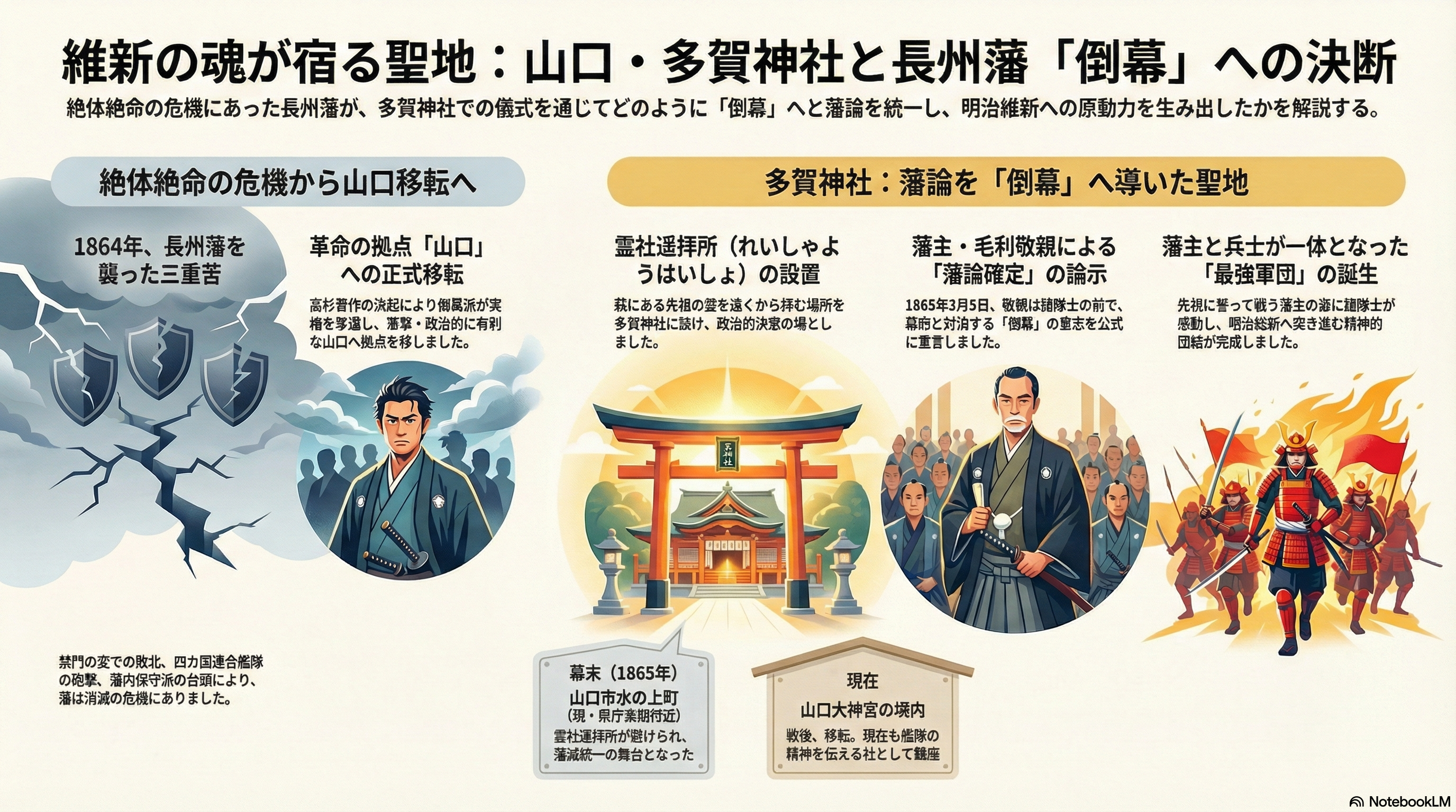 山口・多賀神社と幕末長州藩の知られざる関係：藩論を「倒幕」へ導いた